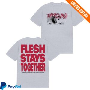 kenny Dying Wish Merch Store Flesh Stays Together Heather Grey Tee La Apparel0