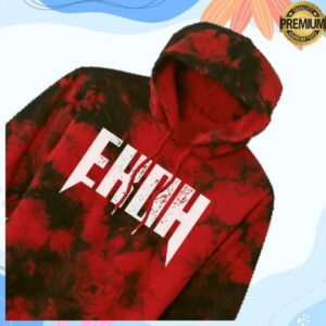 kenny Ekoh Music Merch Shop Ekoh Fangs Red Tie Dye Hoodiee