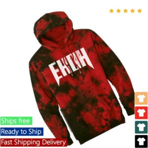 kenny Ekoh Music Merch Shop Ekoh Fangs Red Tie Dye Hoodies
