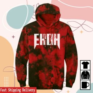 kenny Ekoh Music Merch Store Ekoh Fangs Red Tie Dye Hoodie