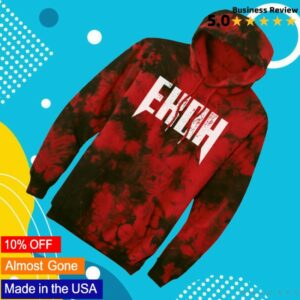 kenny Ekoh Music Merch Store Ekoh Fangs Red Tie Dye Hoodie0