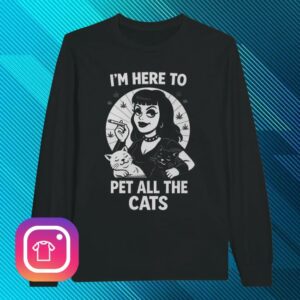 kenny Eyeliner Media Store Music Merch Shop Im Here To Pet All The Cats Longsleeve T Shirt