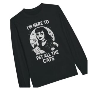 kenny Eyeliner Media Store Music Merch Shop Im Here To Pet All The Cats Longsleeve T Shirts