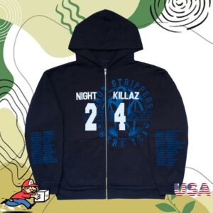 kenny Farmers Daughter Merch Store Snow Strippers Night Killaz Navy Zip Hoodie