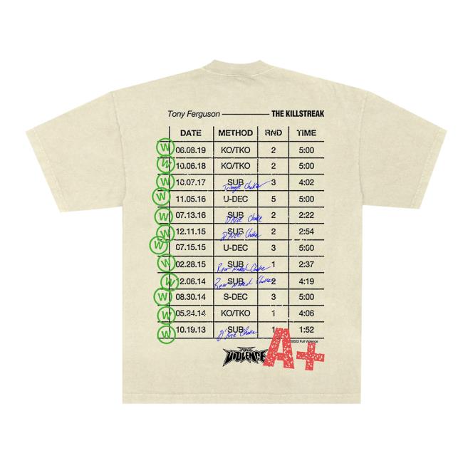 kenny Full Violence Merch Store Killstreak Tee Premium Tee In Garment Dyed Off Whitea kenny Full Violence Merch Store Killstreak Tee Premium Tee In Garment Dyed Off Whitea