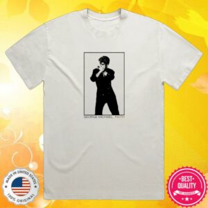 kenny George Michael Merch Faith Photo Tee Beige kenny George Michael Merch Faith Photo Tee Beige