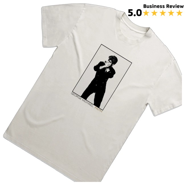 kenny George Michael Merch Faith Photo Tee Beige1 kenny George Michael Merch Faith Photo Tee Beige1
