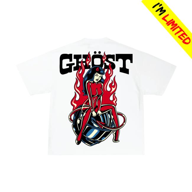 kenny Ghost Racing Merch Store Ghost Girl Red Shirt Whitea kenny Ghost Racing Merch Store Ghost Girl Red Shirt Whitea