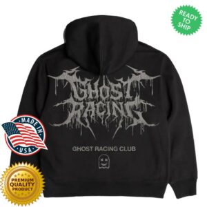 kenny Ghost Racing Merch Store Heavy Weight Reflective Sigil Hoodie Blacka