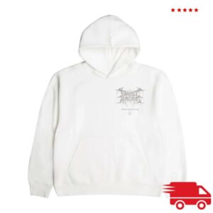 kenny Ghost Racing Merch Store Heavy Weight Reflective Sigil Hoodie White