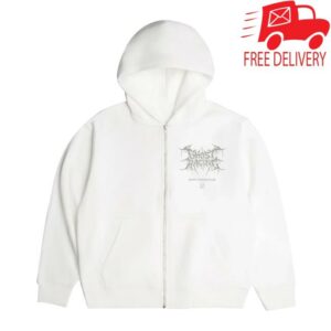 kenny Ghost Racing Merch Store Heavy Weight Reflective Sigil Zip Up White