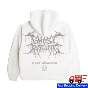 kenny Ghost Racing Merch Store Heavy Weight Reflective Sigil Zip Up Whitea