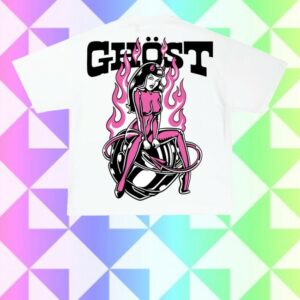 kenny Ghost Racing Store Merch Ghost Girl Pink Shirt Whites kenny Ghost Racing Store Merch Ghost Girl Pink Shirt Whites