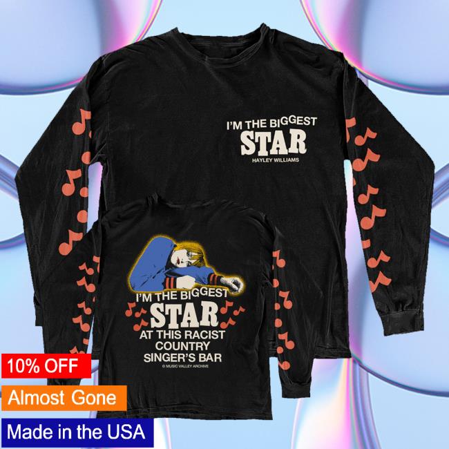 kenny Hayley Williams Merch Shop Biggest Star Black Long Sleeve kenny Hayley Williams Merch Shop Biggest Star Black Long Sleeve