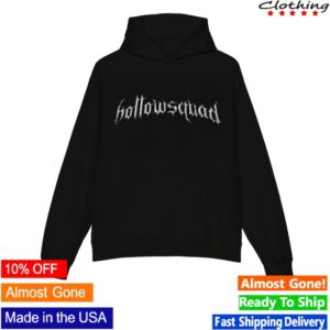kenny Hollowsquad La Merch Store Chrome Spine Black Hoodies kenny Hollowsquad La Merch Store Chrome Spine Black Hoodies