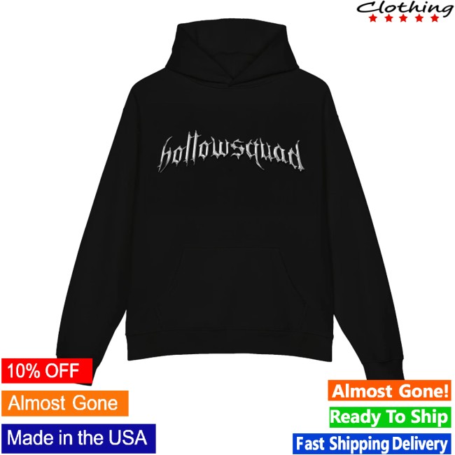 kenny Hollowsquad La Merch Store Chrome Spine Black Hoodies kenny Hollowsquad La Merch Store Chrome Spine Black Hoodies