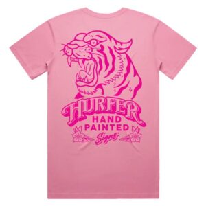 kenny Hurfer Hand Painted Merch Tiger Shirt Bubblegum