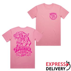 kenny Hurfer Hand Painted Merch Tiger Shirt Bubblegum0