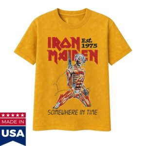 kenny Iron Maiden Merch Store Somewhere In Time Gold Shirt
