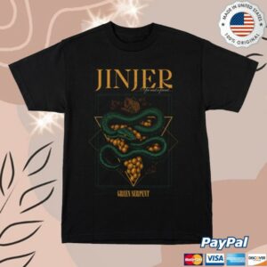 kenny Jinjer Merch Shop Green Serpent Black Shirt kenny Jinjer Merch Shop Green Serpent Black Shirt
