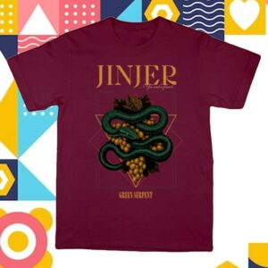 kenny Jinjer Merch Shop Green Serpent Maroon Shirt