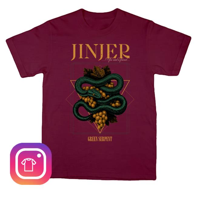 kenny Jinjer Merch Shop Jinjer Green Serpent Maroon T Shirt kenny Jinjer Merch Shop Jinjer Green Serpent Maroon T Shirt