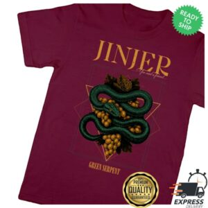 kenny Jinjer Merch Shop Jinjer Green Serpent Maroon T Shirte kenny Jinjer Merch Shop Jinjer Green Serpent Maroon T Shirte