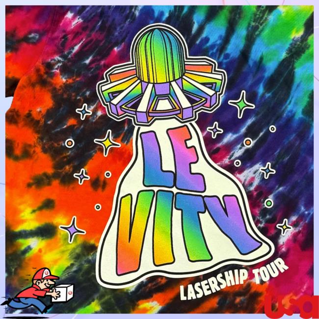 kenny Levity Merch Shop Lasership Tour Glow In The Dark Beam Up Tee In Rainbow Tie Dyer kenny Levity Merch Shop Lasership Tour Glow In The Dark Beam Up Tee In Rainbow Tie Dyer