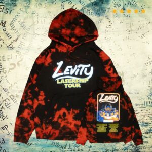 kenny Levity Merch Shop Lasership Tour Red Shift Tie Dye Pullover Hoodie