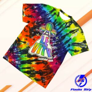 kenny Levity Merch Store Lasership Tour Beam Up Tee In Rainbow Tie Dye1