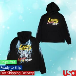 kenny Levity Merch Store Lasership Tour Lightning Pullover Hoodie In Black1