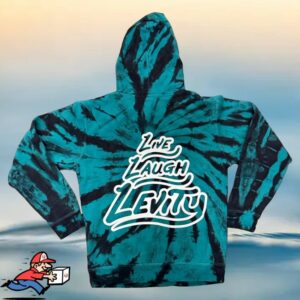 kenny Levity Merch Store Levity Aqua Tie Dye Logo Hoodie