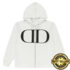 kenny Lil Tecca Merch Dopamine Logo Zip Hoodie White