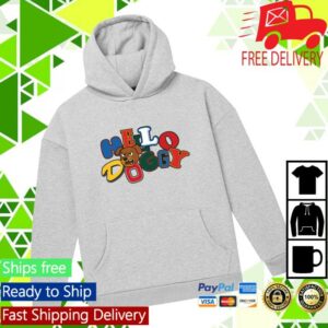 kenny Mashtag X Kecks Merch Store Hello Doggy Hoodie Grey Marlaa