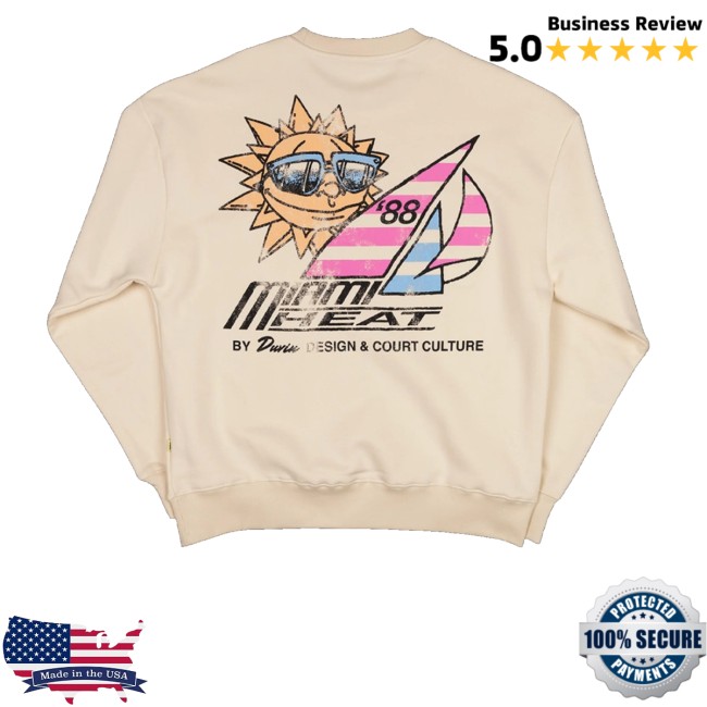 kenny Miami Heat Merch Store Court Culture X Duvin Sun Crew Sweatshirt kenny Miami Heat Merch Store Court Culture X Duvin Sun Crew Sweatshirt