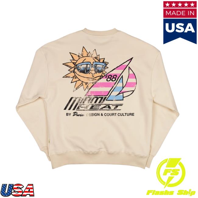 kenny Miami Heat Store Merch Court Culture X Duvin Sun Crew Sweatera kenny Miami Heat Store Merch Court Culture X Duvin Sun Crew Sweatera