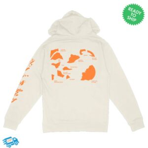 kenny Mitski Merch Store Shards Hooded Sweatshirt Bone White