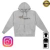 kenny Native Estate Merch Store Rosasharin Flower Zip Up Hoodie Grey