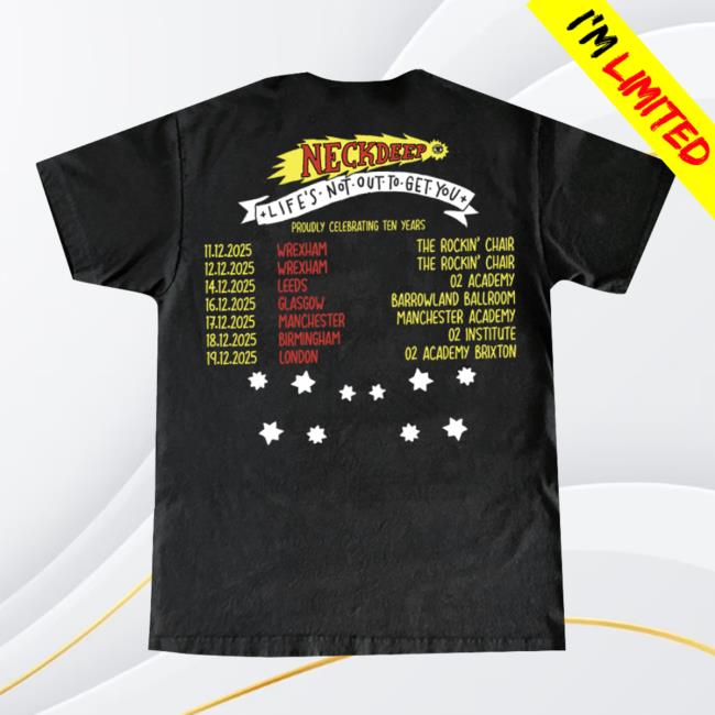 kenny Neck Deep Store Merch Gpp Lnotgy Tour Tee Blacka kenny Neck Deep Store Merch Gpp Lnotgy Tour Tee Blacka