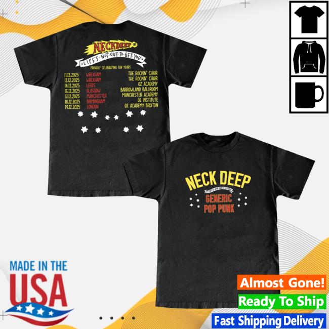 kenny Neck Deep Store Merch Gpp Lnotgy Tour Tee Blackaa kenny Neck Deep Store Merch Gpp Lnotgy Tour Tee Blackaa