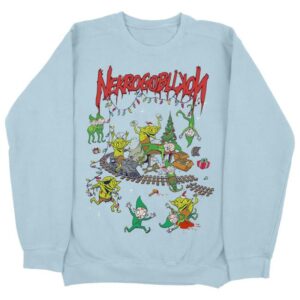 kenny Nekrogoblikon Merch Shop Goblins Vs Elves Crewneck Limited Edition Print By Artist Dr Knudson