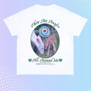 kenny Online Ceramics Merch Shop There Are Angels All Around Me White Tee
