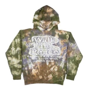kenny Online Ceramics Merch Walk In Peace Hand Dyed Hoodie