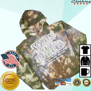 kenny Online Ceramics Merch Walk In Peace Hand Dyed Hoodies