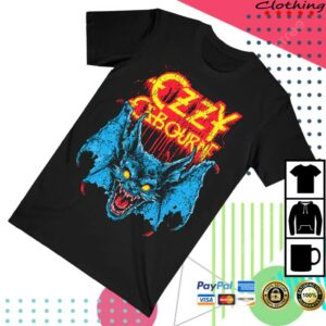 kenny Ozzy Osbourne Store Merch Glowing Eyes Bat Tee0