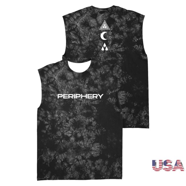 kenny Periphery Merch Store Crystal Sleeveless Tee Black Tie Dye kenny Periphery Merch Store Crystal Sleeveless Tee Black Tie Dye