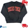 kenny Red Raider Out Fitter Merch Shop Texas Tech Arch In Rhinestone On Crewneck Sweatshirt