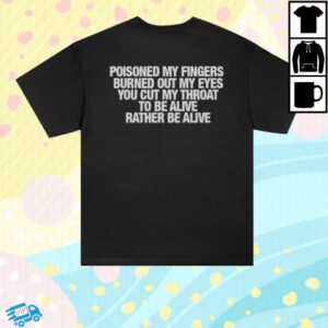 kenny Refused Merch Store Rather Be Dead Lyric Shirt Blacsks