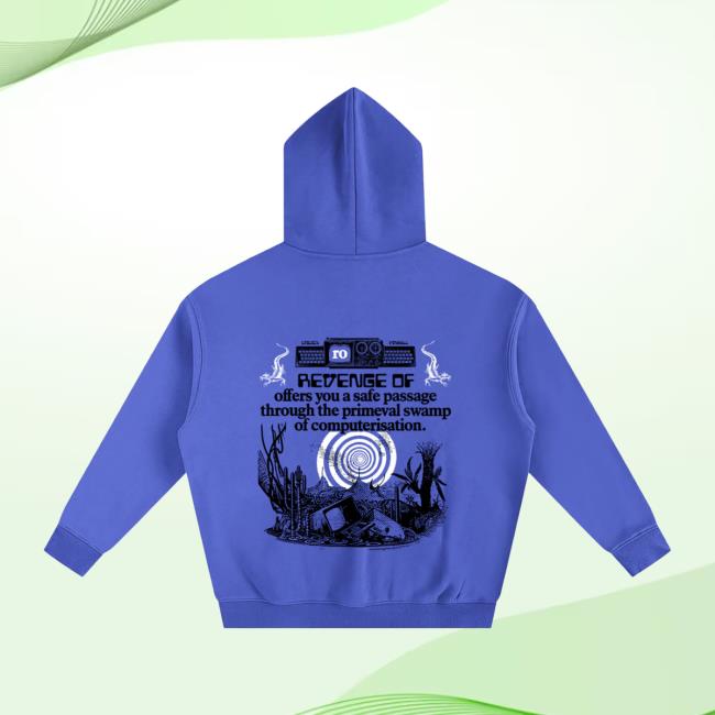 kenny Revenge Of Merch Store Computer Swamp Blue Oversize Fleeced Hoodiea kenny Revenge Of Merch Store Computer Swamp Blue Oversize Fleeced Hoodiea