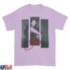 kenny Rockabilia Merch Store Selena 3 Stripes Photo On Lavender Tee Shirt